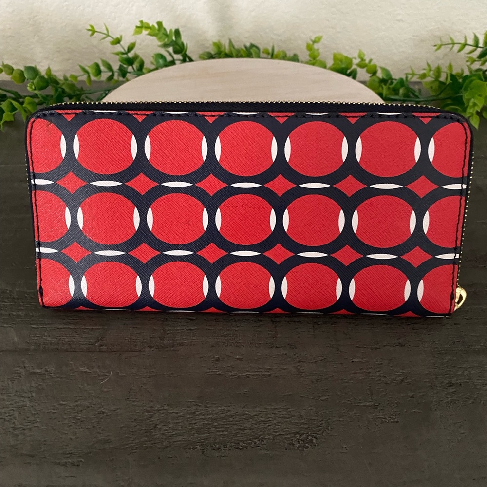 Michael Kors Red Circle Pattern Wallet - image 3